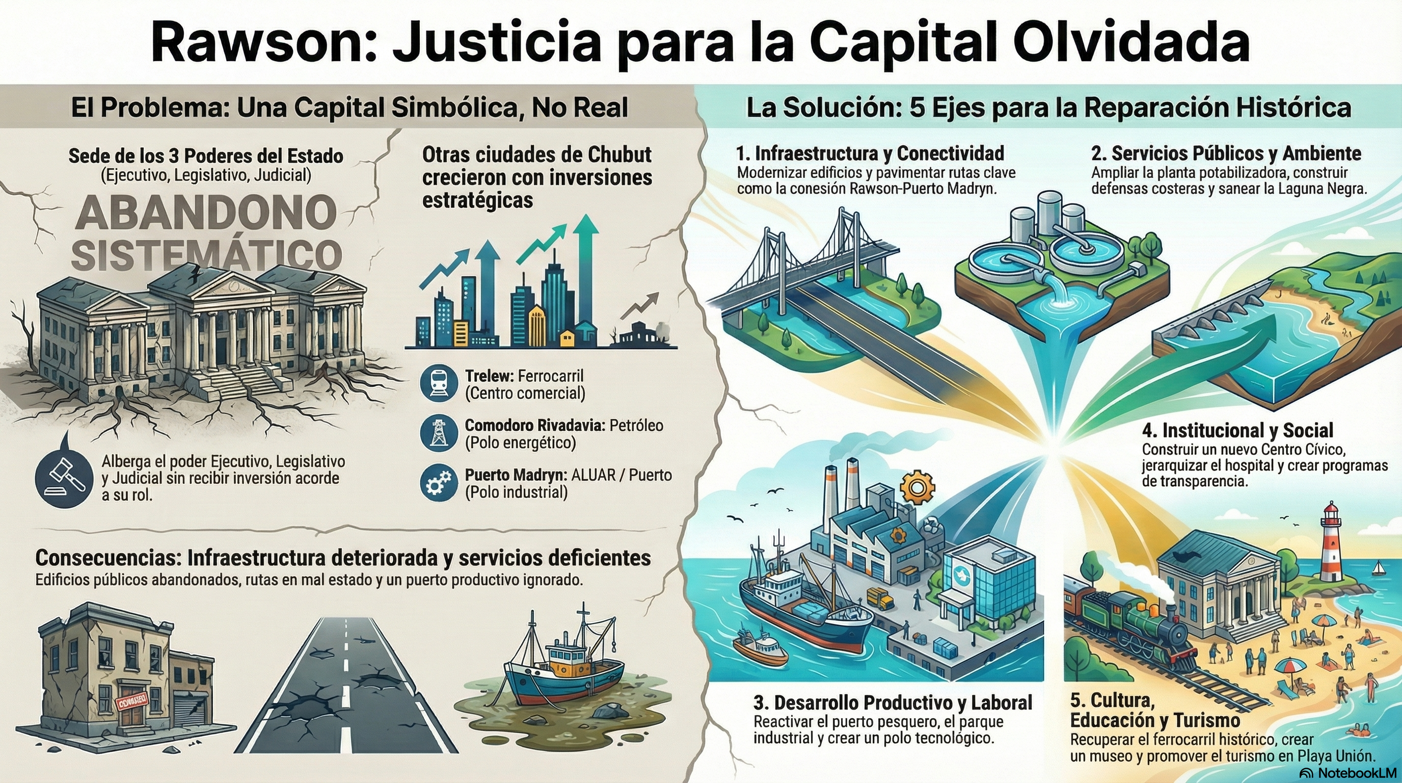 Infografía de los 5 ejes